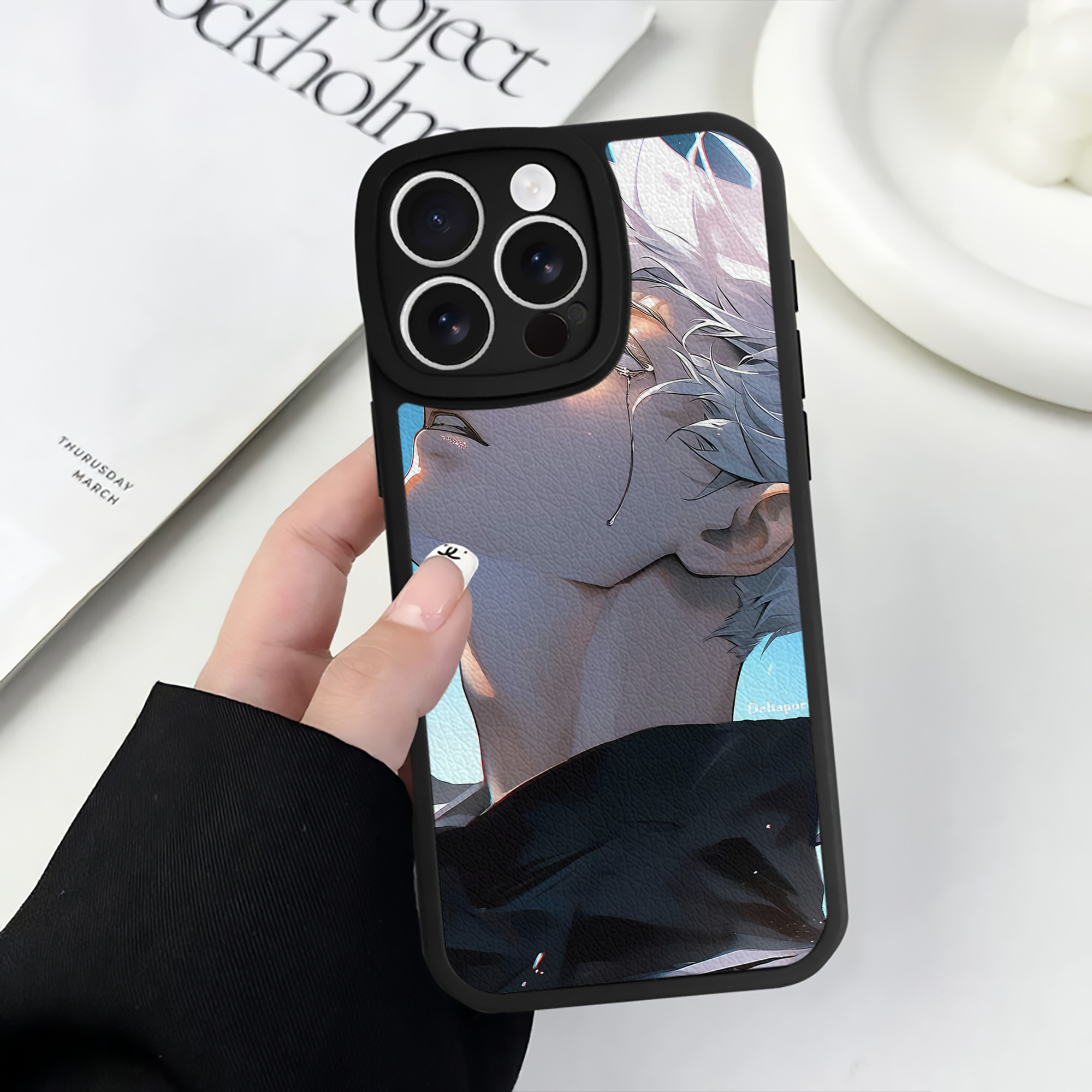 （画像用） 呪術廻戦 Jujutsu Kaisen 【iPhone 16シリーズ対応】シリコンスマホケース（レザー調） 材質：シリコン